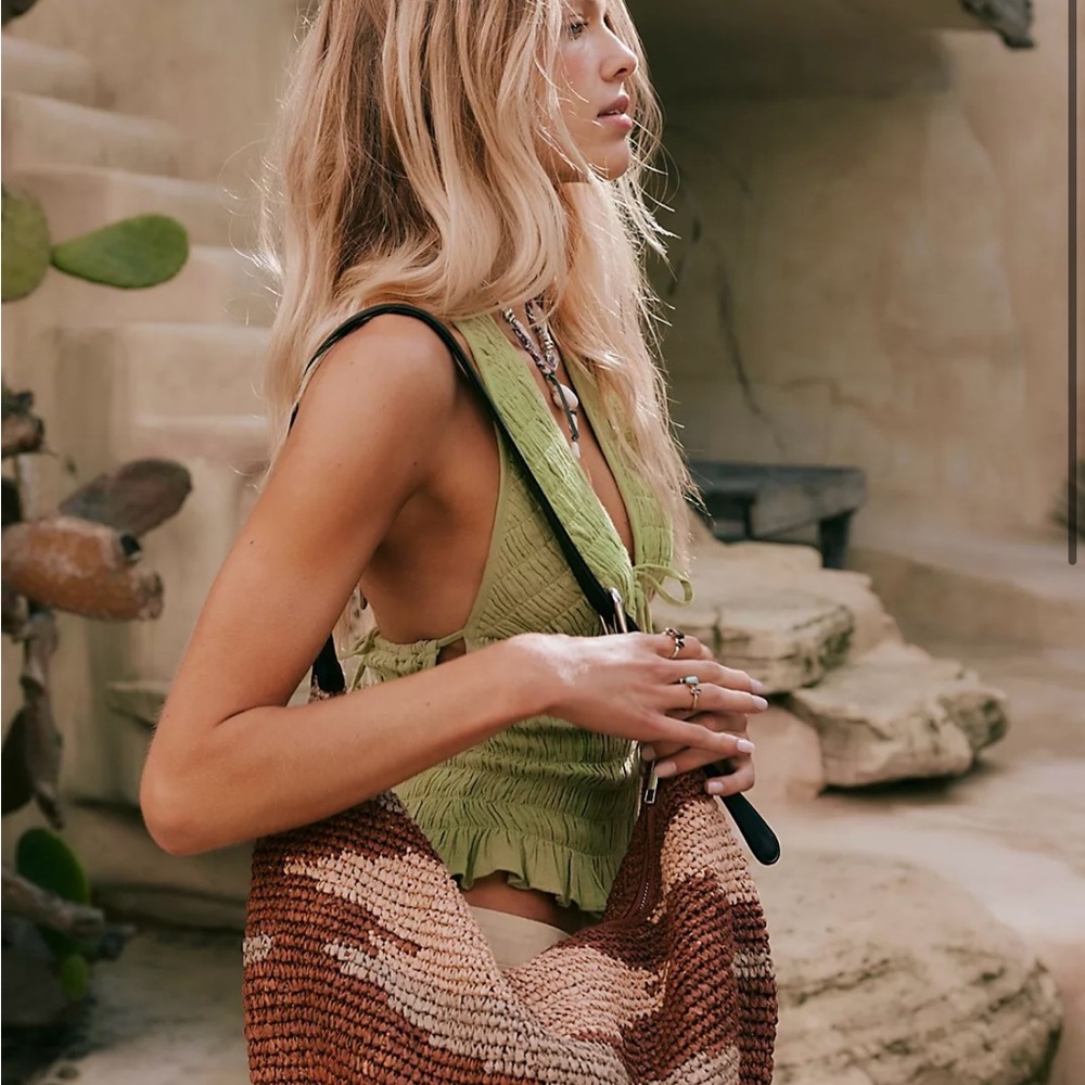 Free People Santorini Straw Tote Bag